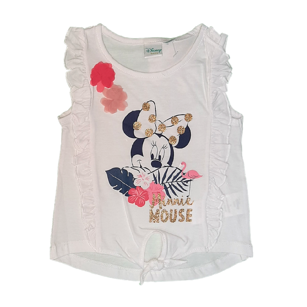 T-shirt Minnie branca 12-24 meses