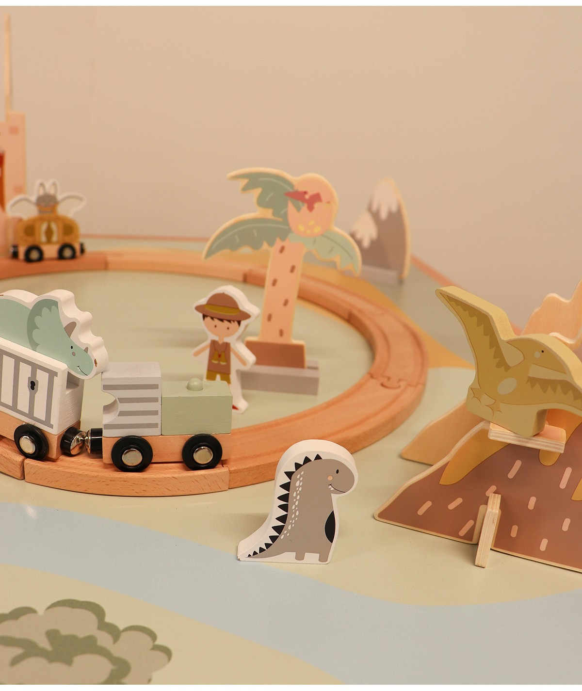 Pista / Expansão ferroviária Dinoland em madeira