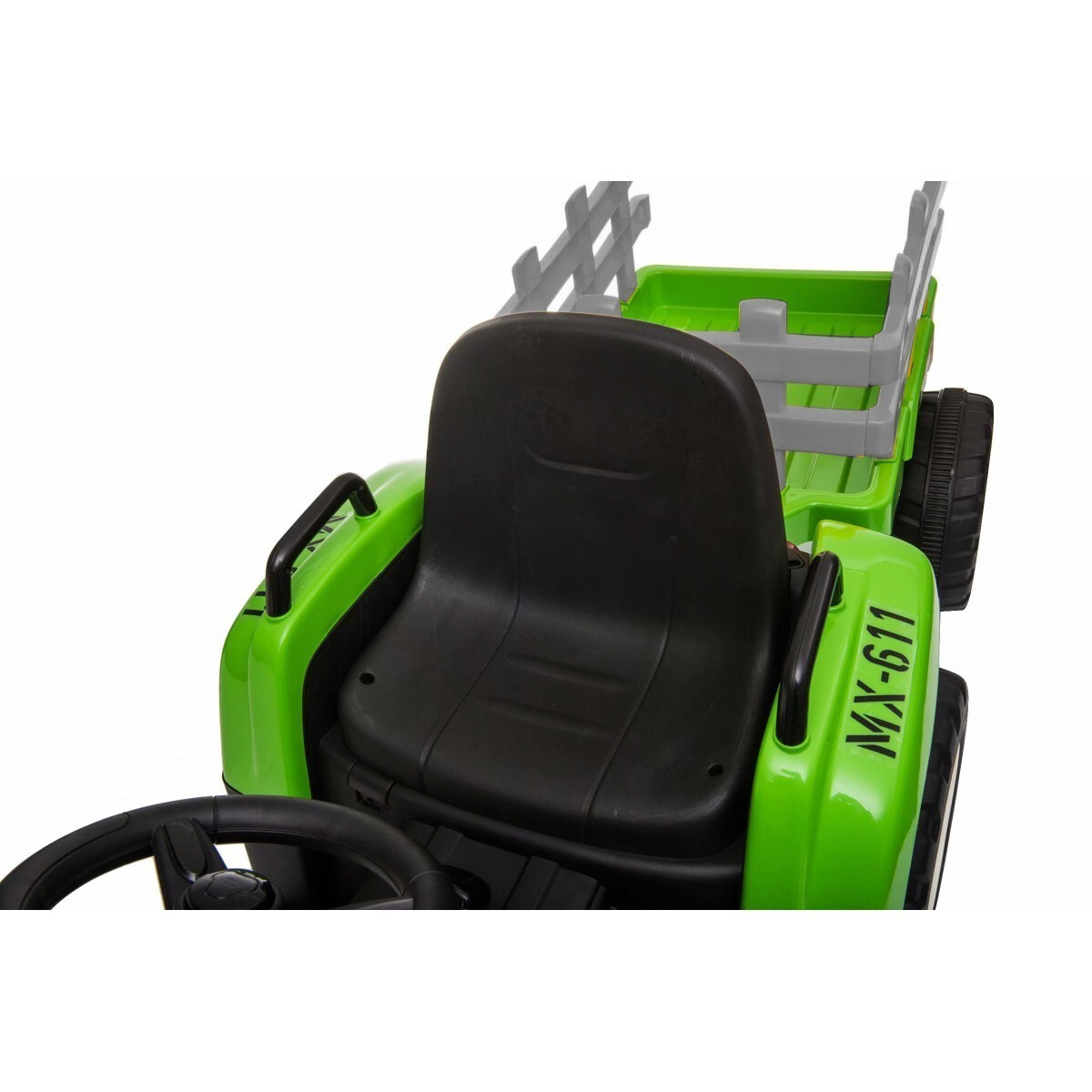 Trator Ceres elétrico 12V com reboque - verde
