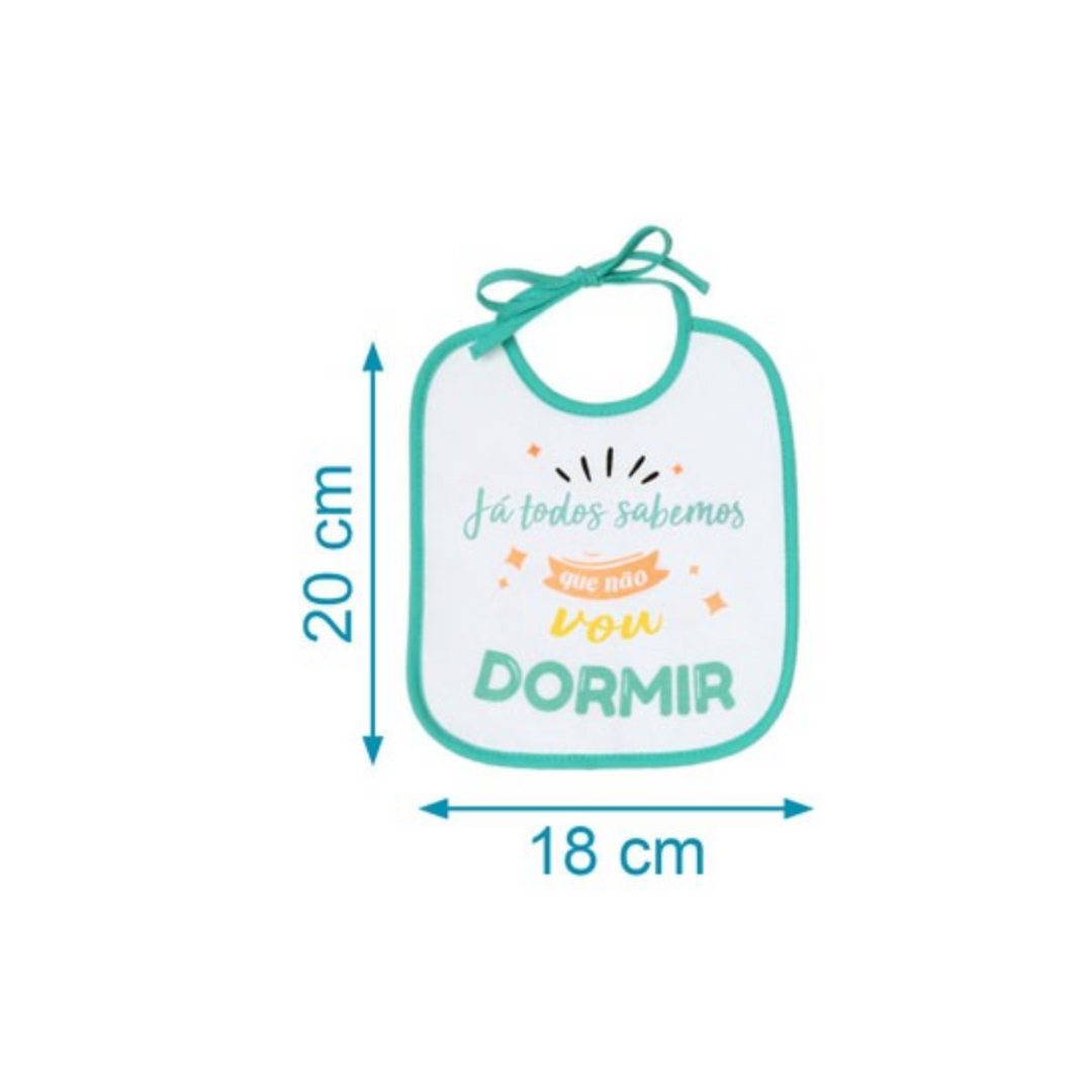 Conjunto 7 babetes com frases divertidas