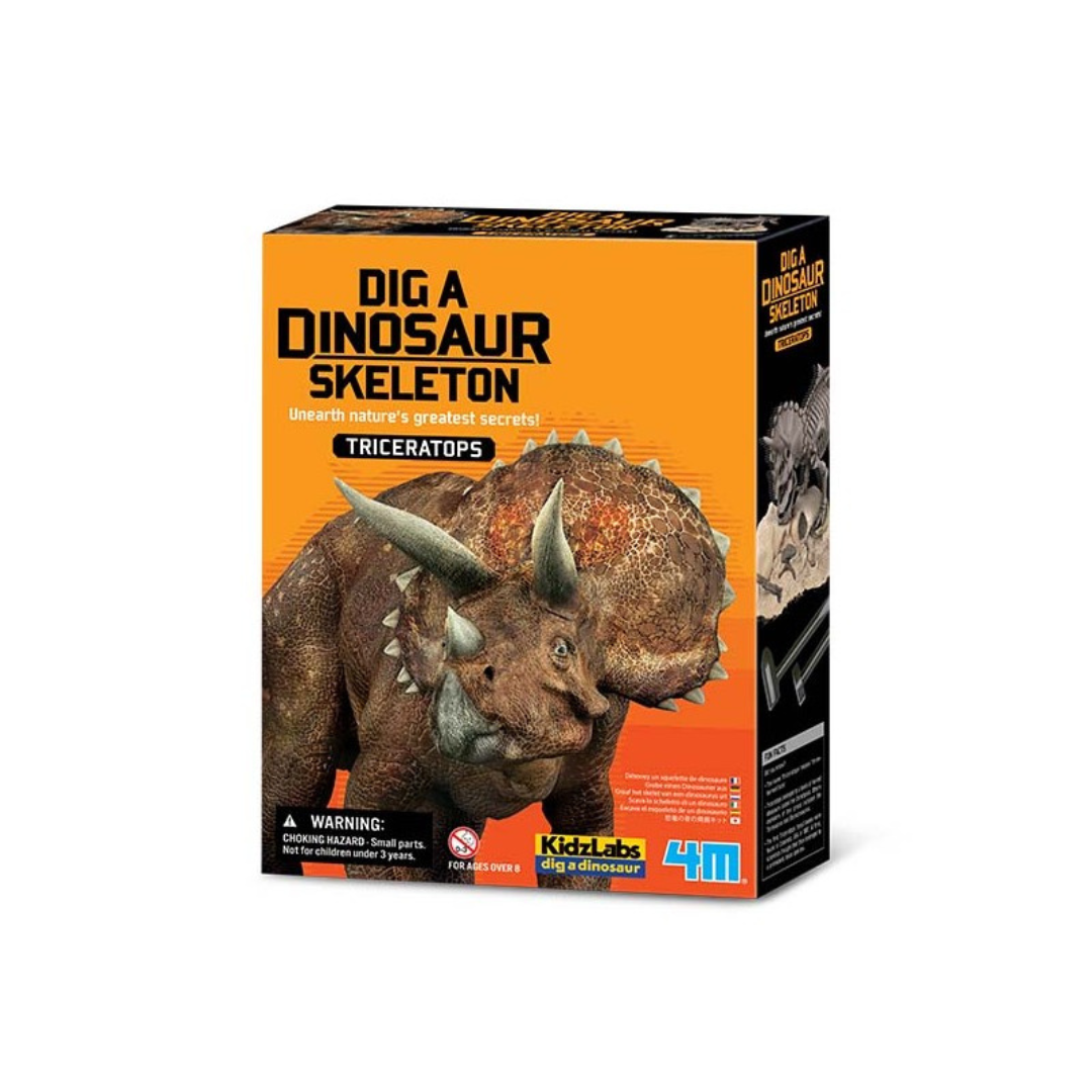 Escave um esqueleto de dinossauro - Triceratops