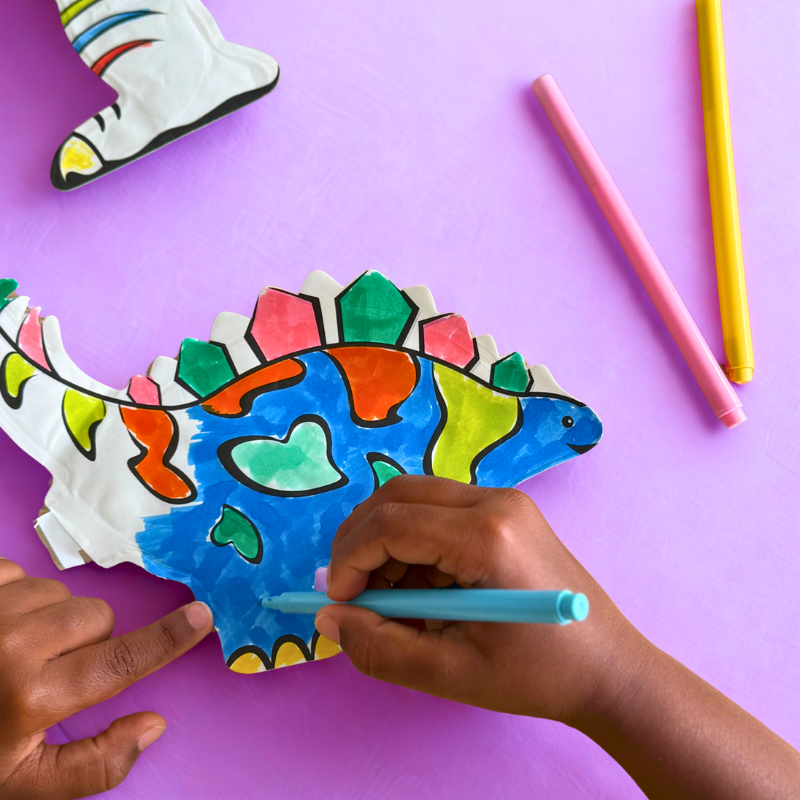 Desenhos insufláveis ​​para colorir - Dinossauros