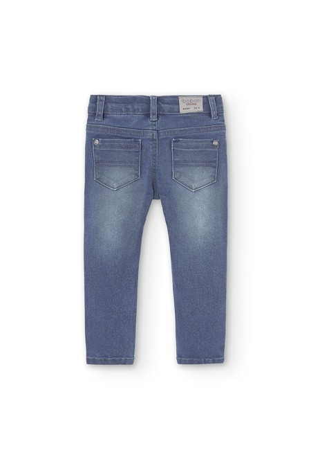 Calças denim elásticas menino Azul 12 meses - 8 anos