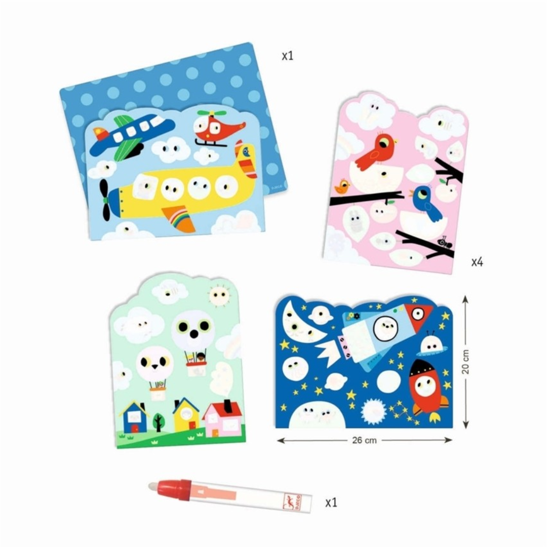 Escondido no Céu - Jogo de colorir com água