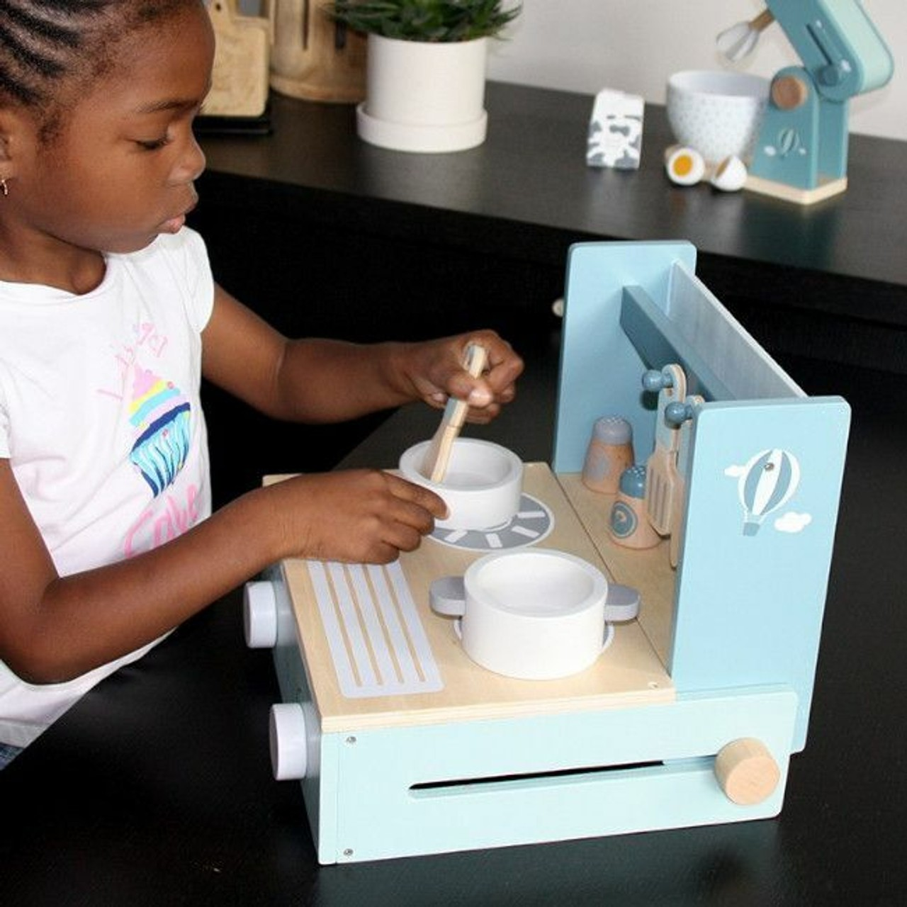 Fogão dobrável em madeira verde