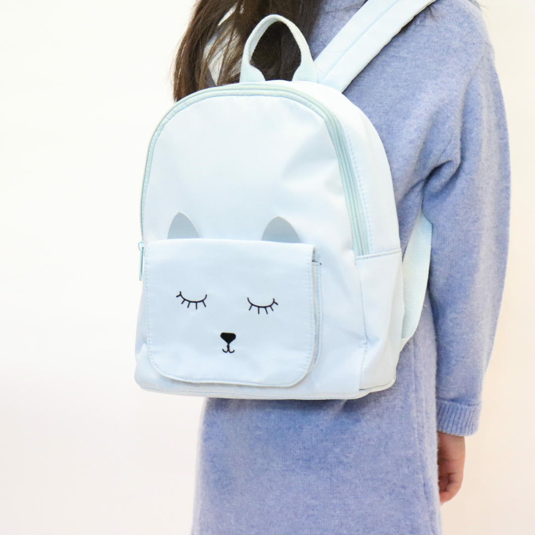 Mochila infantil Gatinho MINA azul 28cm