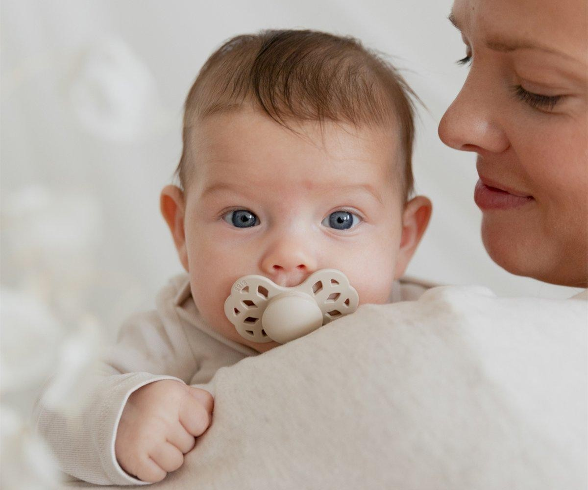 Pack 2 chupetas BIBS simétricas Ivory/Blush 6-18 meses