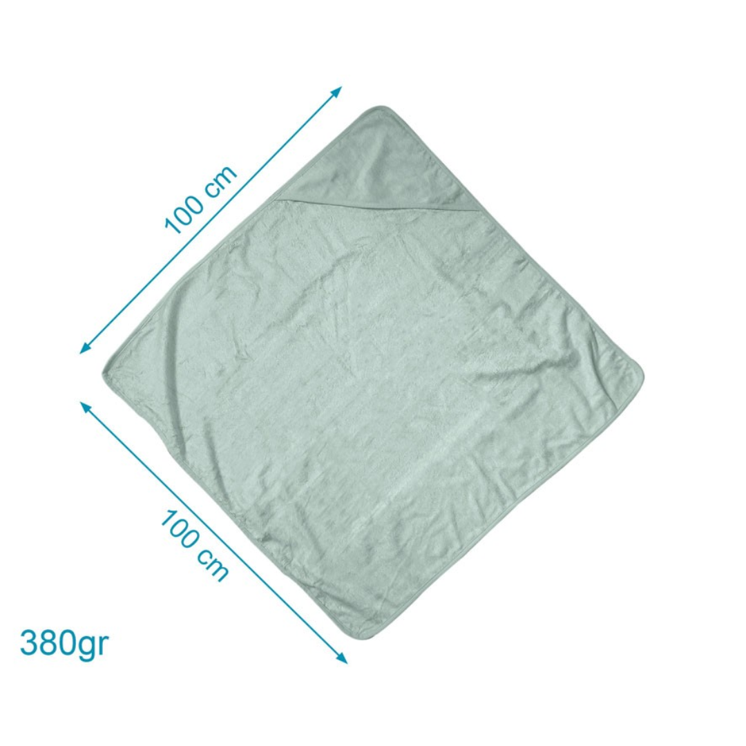 Toalha de banho bambu 100x100cm - sálvia