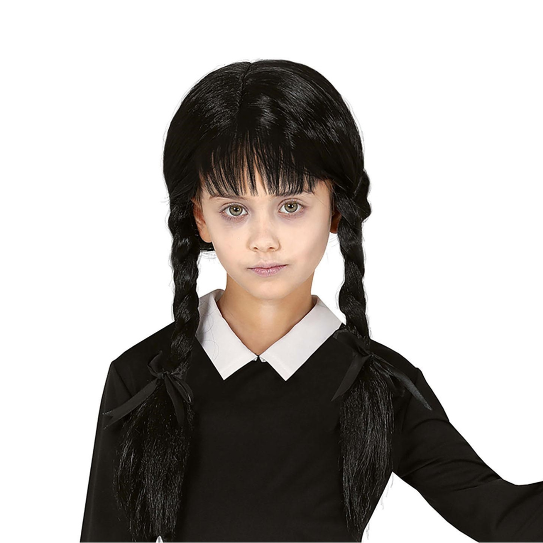 Peruca tranças e franja