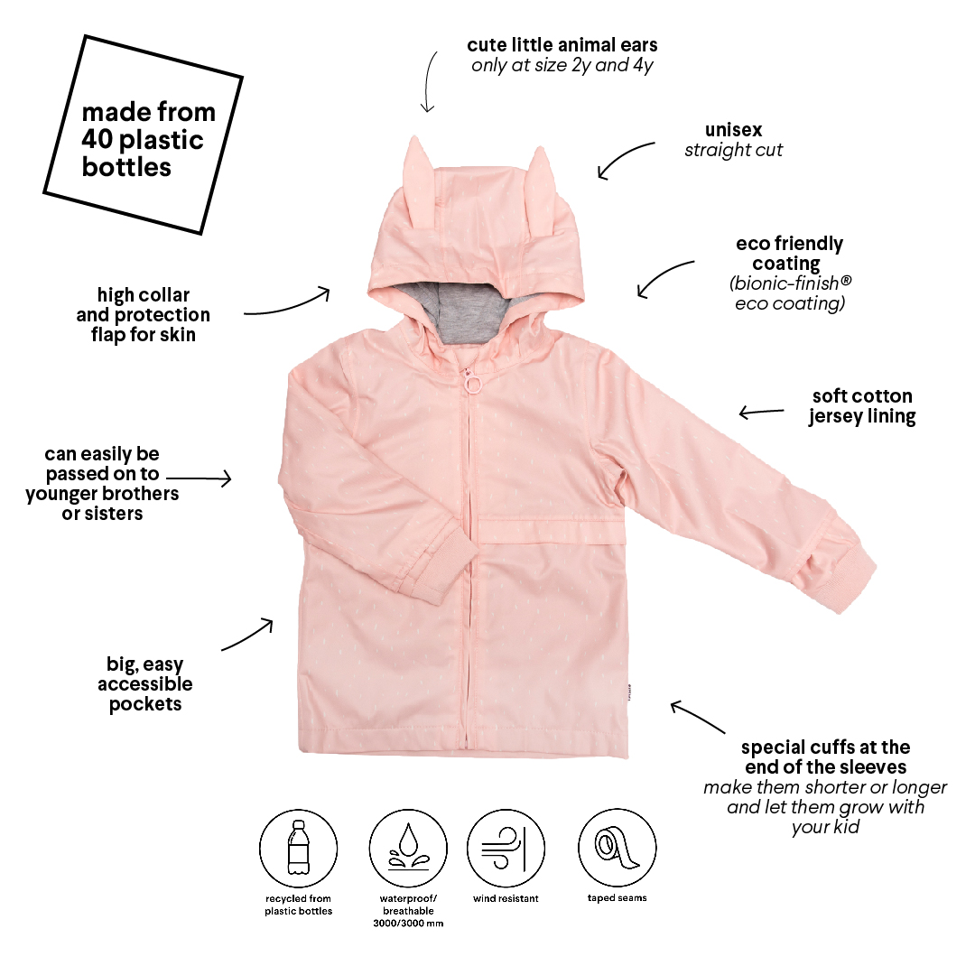 Casaco impermeável Mrs.Rabbit 2-8 anos