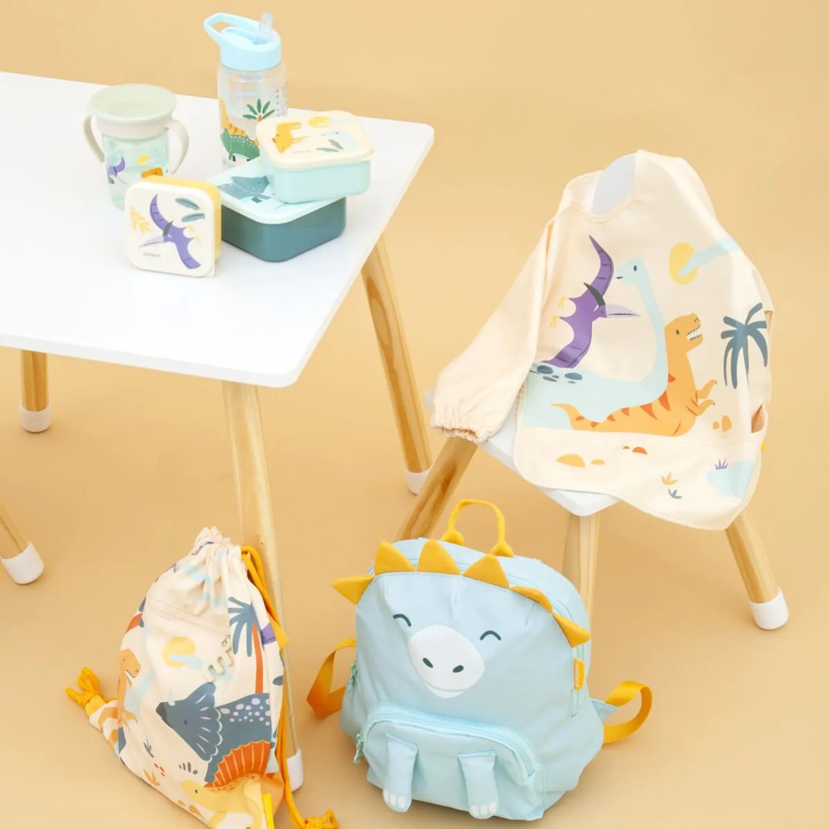 Babete impermeável com mangas Jurássico