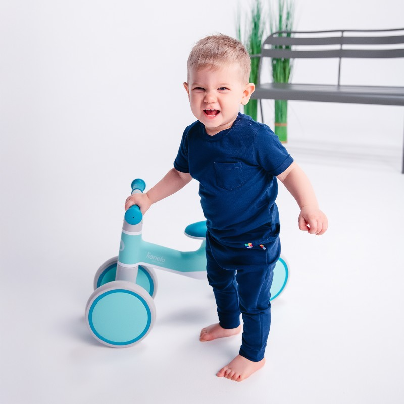 Triciclo sem pedais Villy Verde turquesa