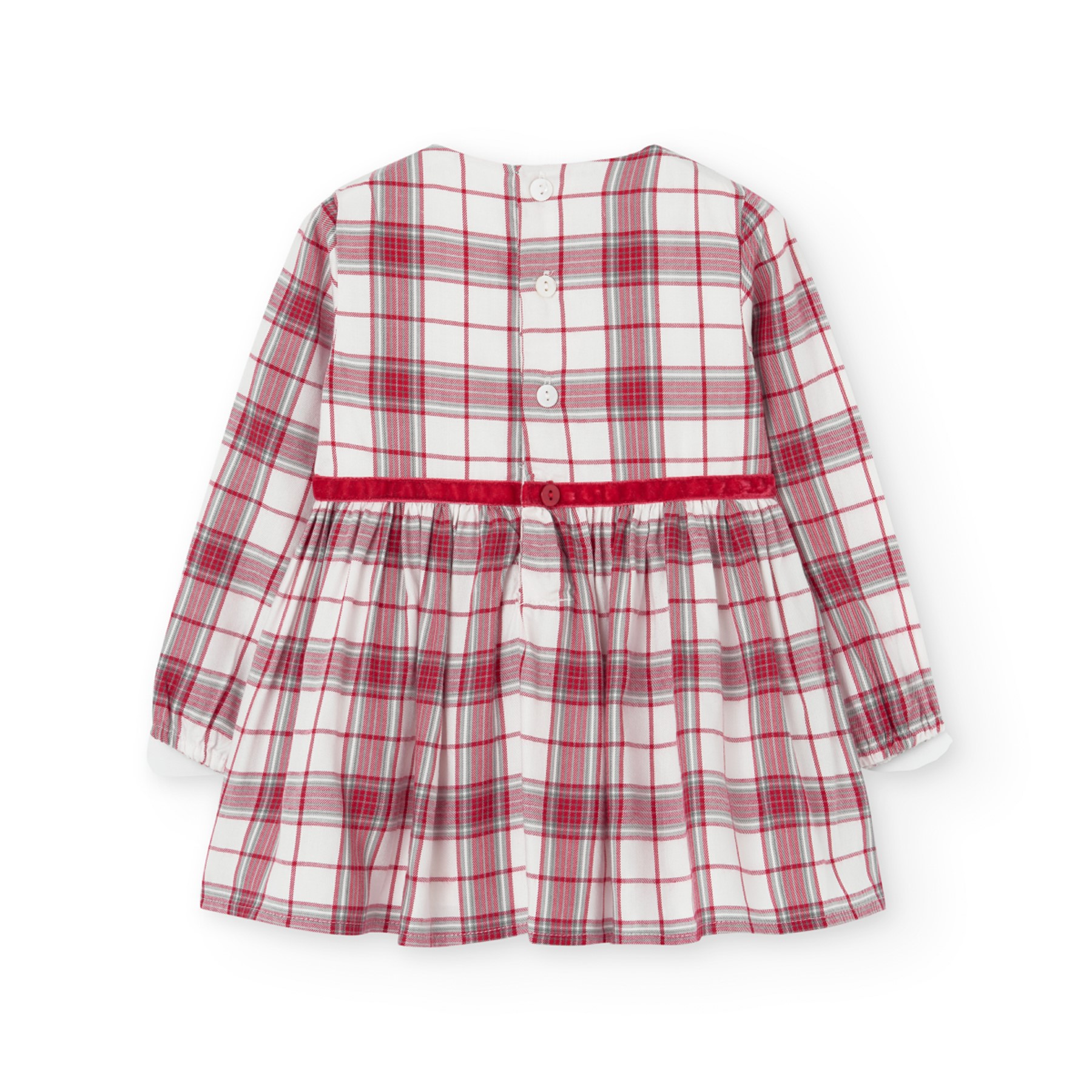 Vestido viella xadrez 3-8 anos