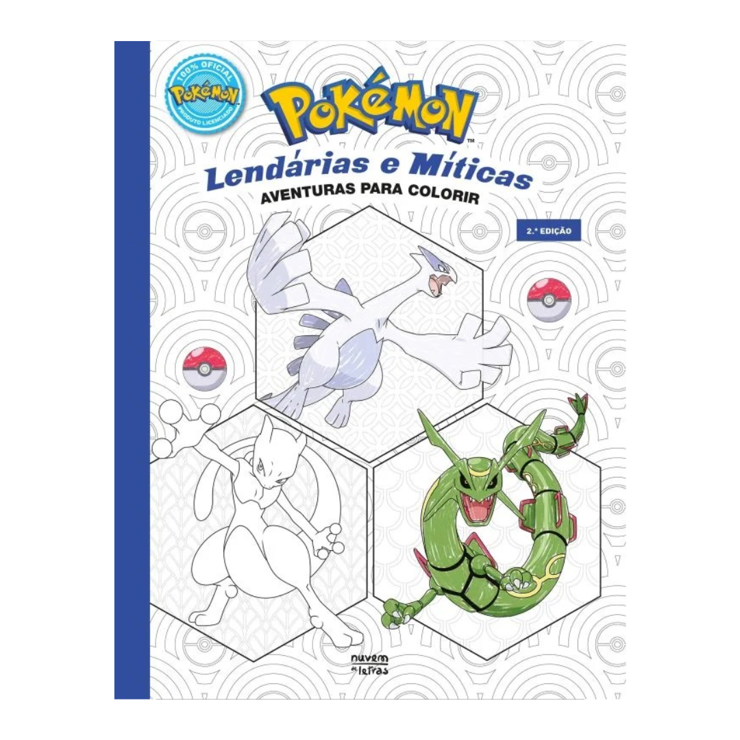 Livro Pokémon: Lendárias e Míticas Aventuras para colorir