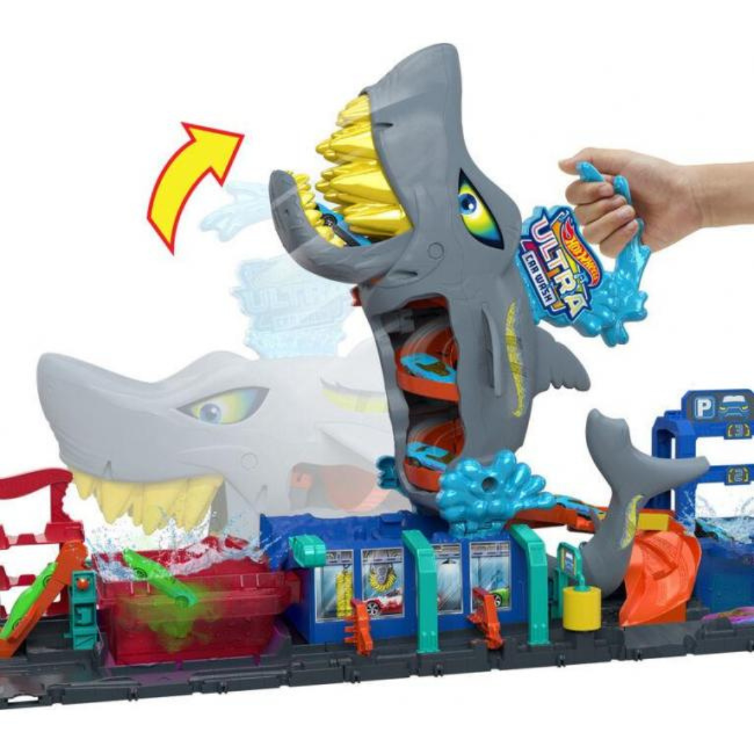 Hot Wheels City Tunel de Lavagem com Tubarão
