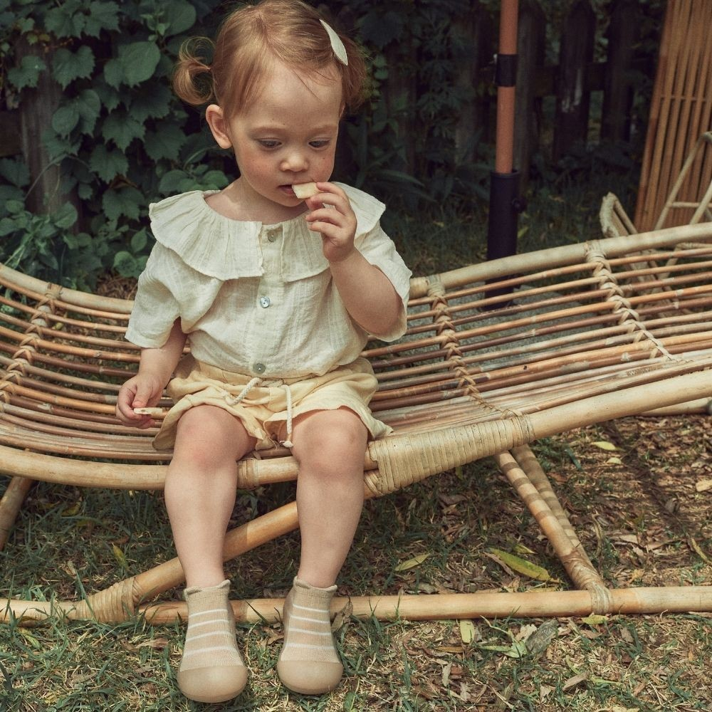 Sapato meia Attipas bamboo Summer bear bege N19-22.5