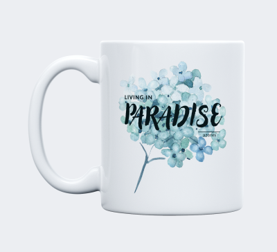 Caneca "Living in Paradise" - AZORICA