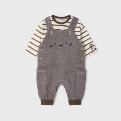 Conjunto Jardineira Felpa