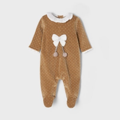 Babygrow Bebé Veludo Caramelo