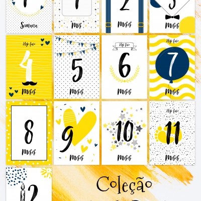 Cartões do bebé Milestone "Little Boy"