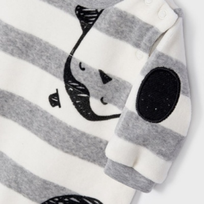 Conjunto 2 Babygrows Veludo Pinguin