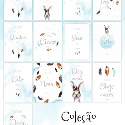 Cartões do bebé Milestone "Boys"