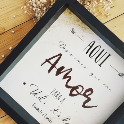 Quadro "Amor para a vida toda"