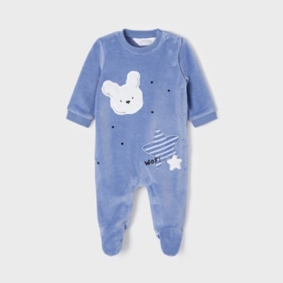 Conjunto 2 Babygrows Veludo Blue Ice