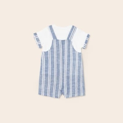 Jardineira de Linho c/ T-shirt Imperial