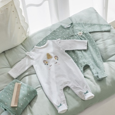 Conjunto de 2 Babygrows Aqua