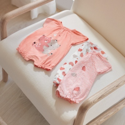 Conjunto 3 babygrows Apricot