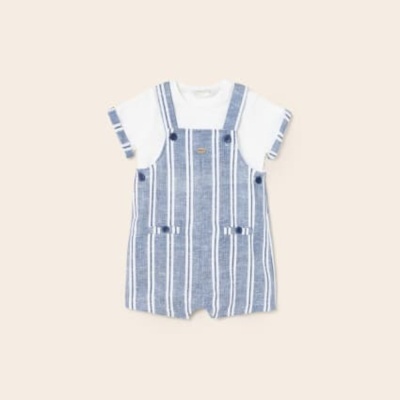 Jardineira de Linho c/ T-shirt Imperial