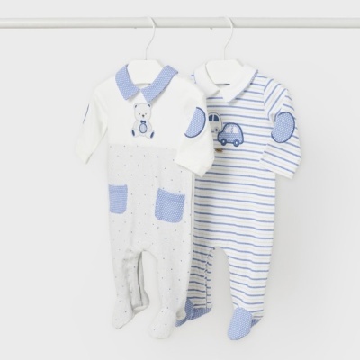 Conjunto 2 babygrows de algodão Royal