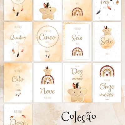 Cartões do bebé Milestone "Little Star"