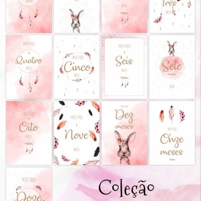 Cartões do bebé Milestone 