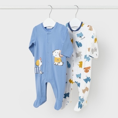 Conjunto 2 babygrows de algodão Malibu