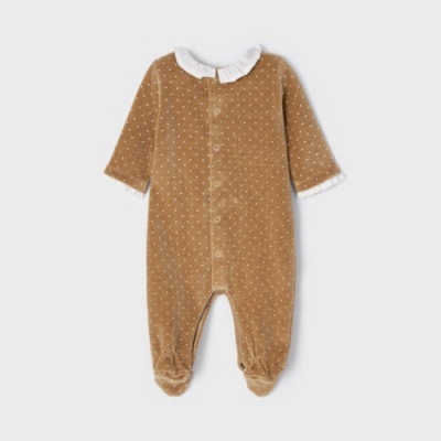 Babygrow Bebé Veludo Caramelo