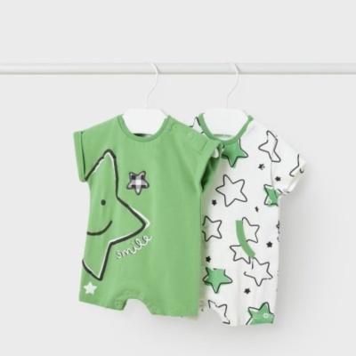 Conjunto 2 babygrows de algodão Kiwi
