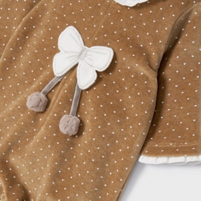 Babygrow Bebé Veludo Caramelo