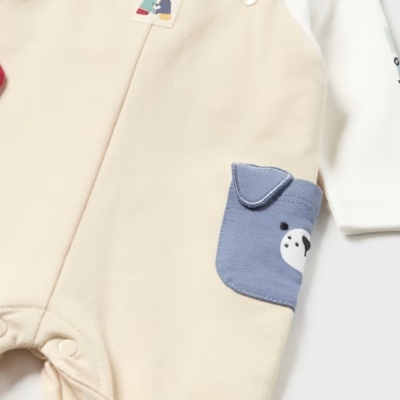 Jardineira c/ T-shirt Cãozinho