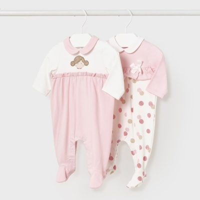 Conjunto 2 babygrows Rosa Baby