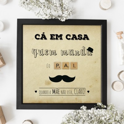 Quadro "Cá em casa"