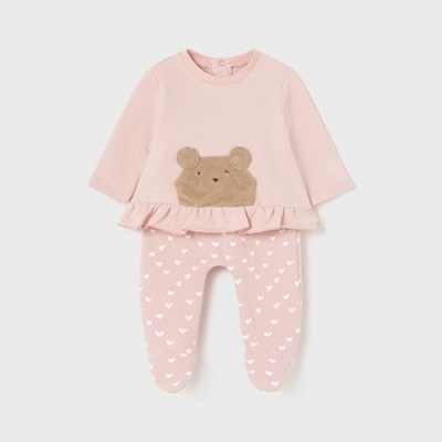 Conjunto Calça acolchoada Rosa Baby
