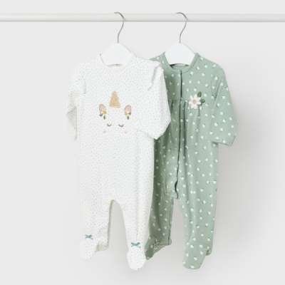 Conjunto de 2 Babygrows Aqua