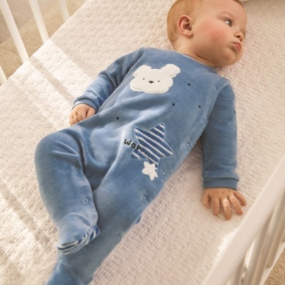 Conjunto 2 Babygrows Veludo Blue Ice