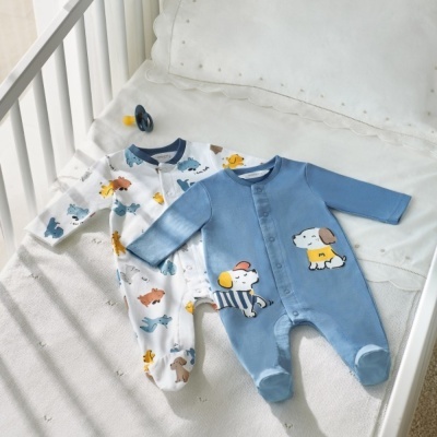 Conjunto 2 babygrows de algodão Malibu