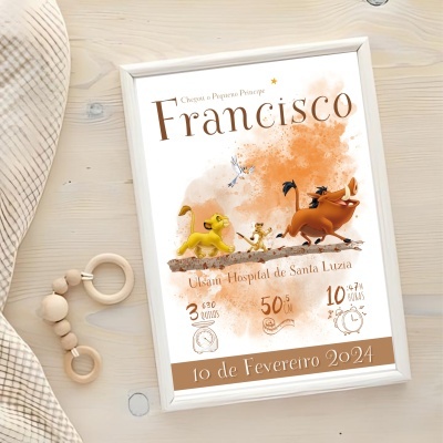 Quadro "Dados de Nascimento" O Rei Leão