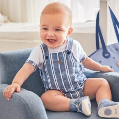 Jardineira de Linho c/ T-shirt Imperial