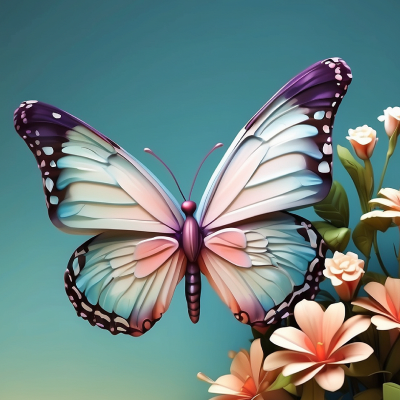 Tumbler borboleta personalizada - nome