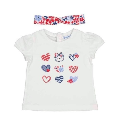 Ref: 1007 Cor: 48 - T-shirt + fita cabelo